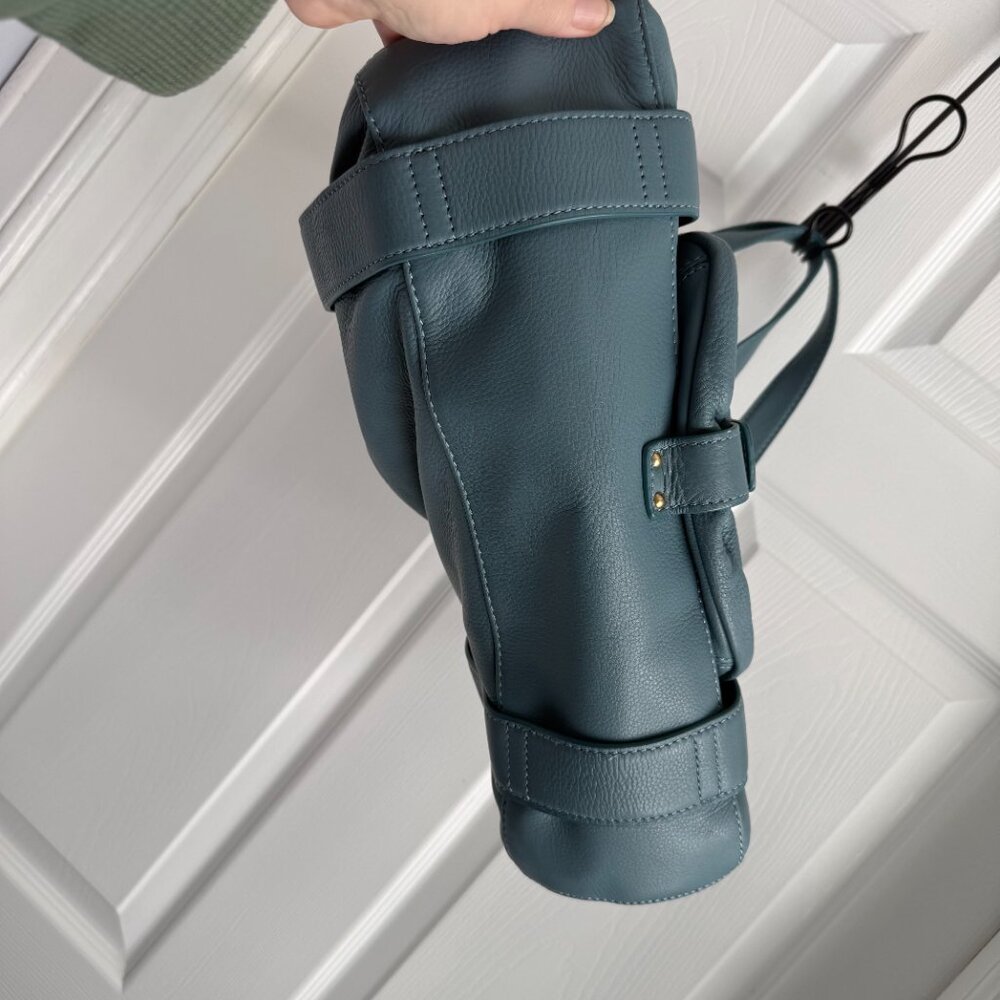 Michael Kors Dusty Blue Double Handle Leather Shoulder Bag - Picture 3 of 8